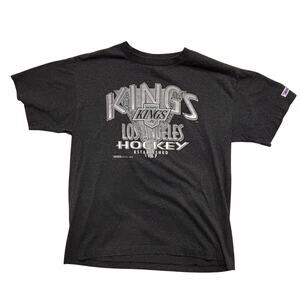 Vintage Los Angeles Kings T-Shirt XL Black NHL Hockey Made in USA Trench 90s